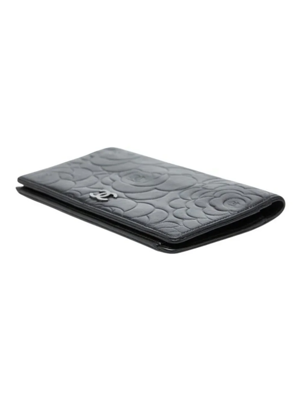 Chanel CC Logo Camellia Wallet Black Lambskin - Picture 4 of 10